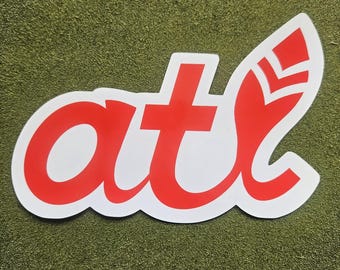Atlanta Braves JUMBO retro vinyl sticker