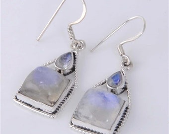 Quality Boho Silver Earring 925 Sterling Silver Earring Oval Earring Beautiful Smoky Quartz AAA Ear Wire Earring Gift For Her