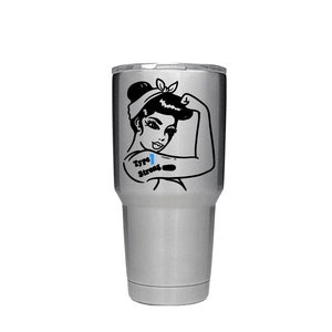 Diabetes  Type 1 tumbler  T1D window decal Juvenile Diabetes sticker dexcom decal