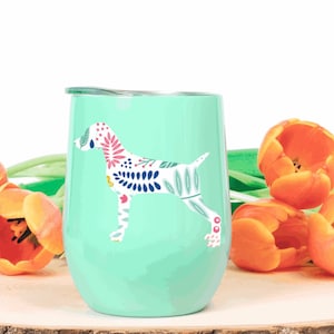 Weimaraner Decal Weimaraner car decal Pretty Weimaraner  sticker   floral Weimaraner