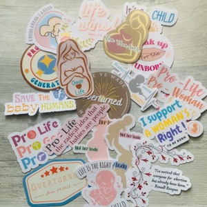 Pro Life stickers Choose Life  tumbler sticker Christian stickers  Prolife water Bottle stickers Roe v Wade stickers