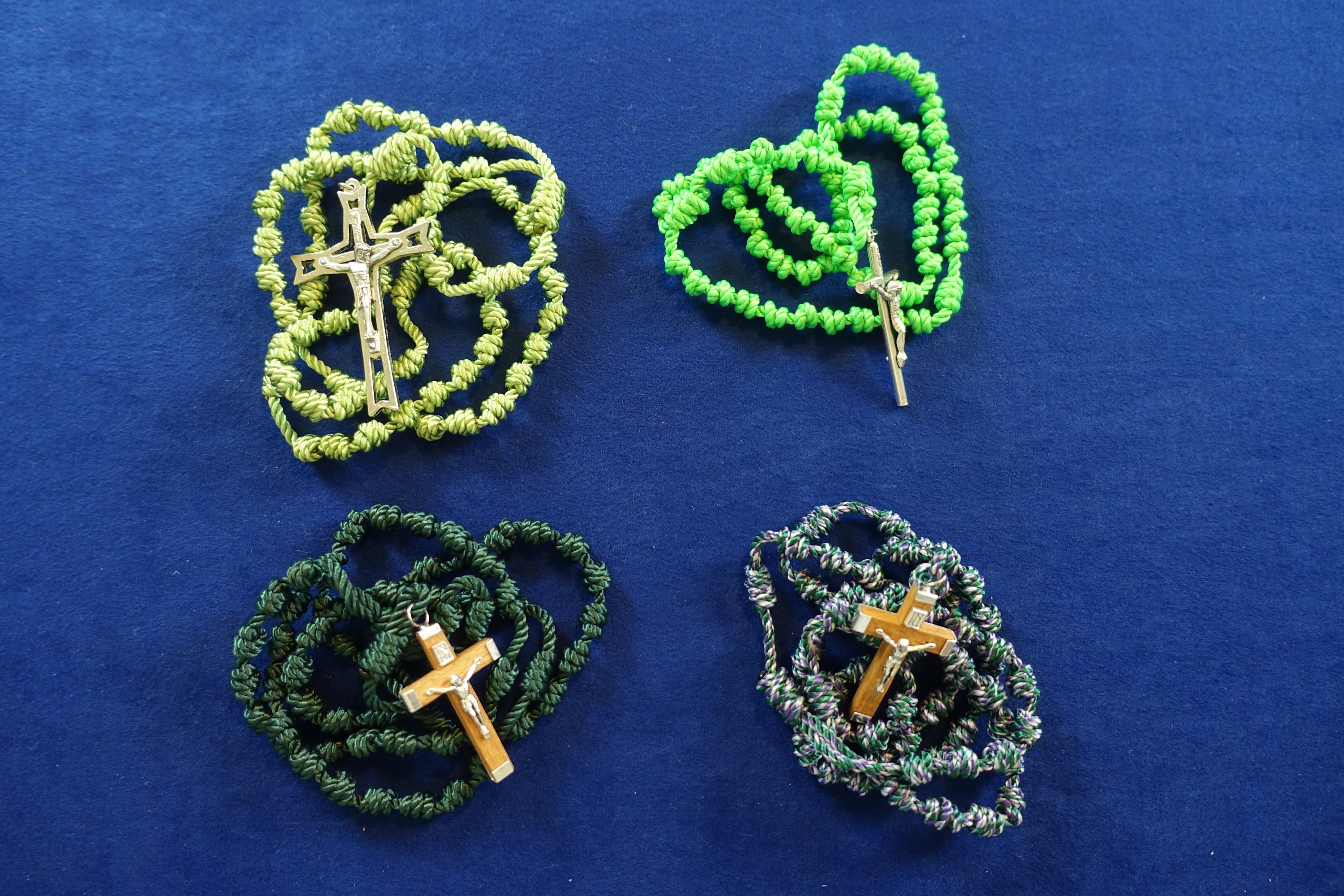 Buy Greens & Browns Knotted Cord Rosary Different Colour Options