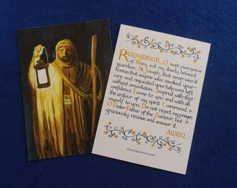 Memorare to St Joseph | Prayer card | Protector of the Family | Spouse of Mary | Saint | Catholic | Christian | Novena | Calligraphy