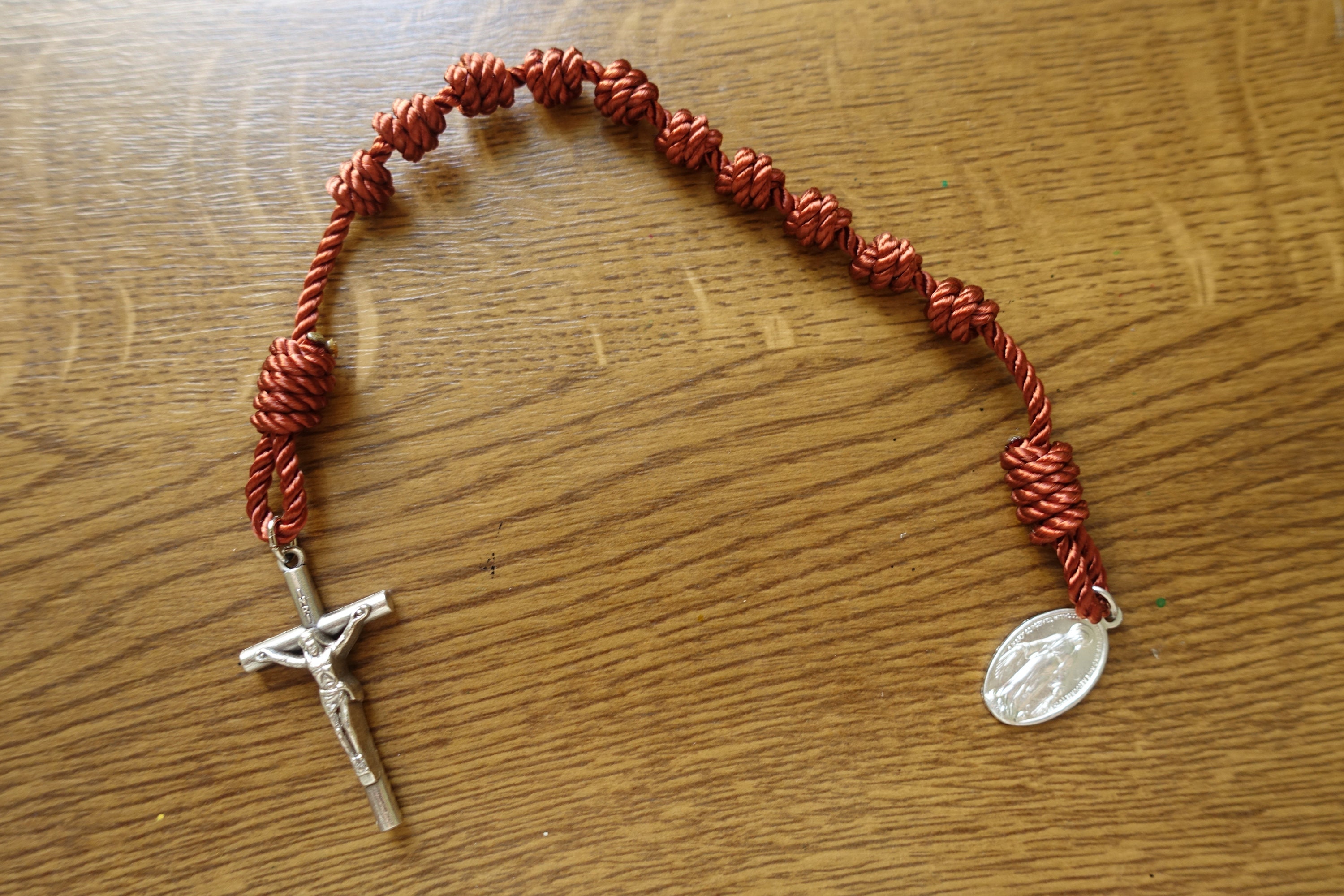 Single Decade Knotted Cord Rosary Rope 'tenner' Handmade