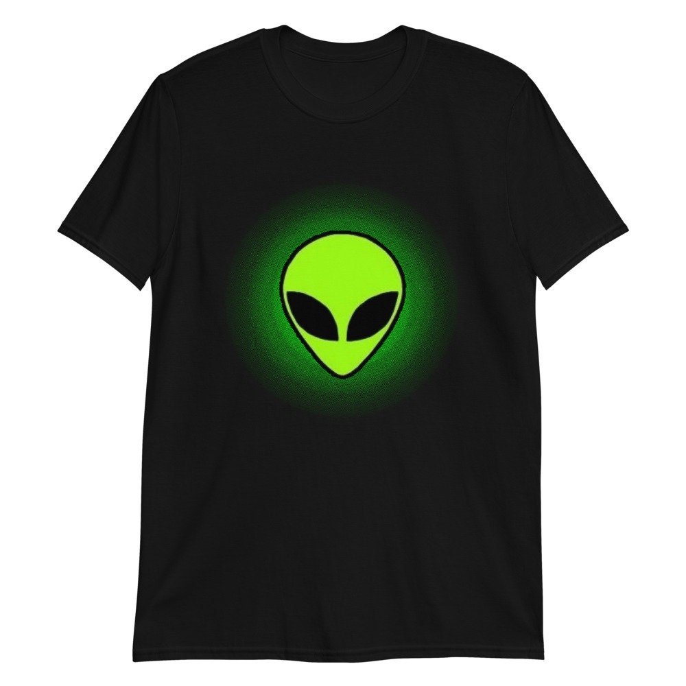 Glow Alien Graphic T-shirt | Ring-spun Cotton UFO Tee - Etsy