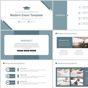 Clean Graduation Defense PowerPoint Template