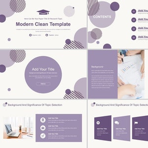 Modern Clean Graduation Defense Report PowerPoint Template