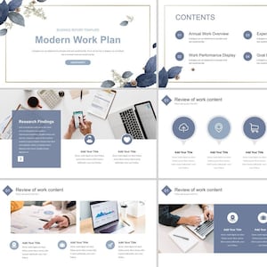 Minimal Clean Work Plan PowerPoint Template