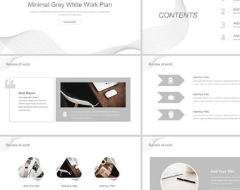 Minimalist Work Plan PowerPoint Template (30 Slides)