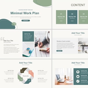 Minimal Clean Business Report  PowerPoint Template