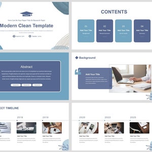 Clean Graduation Defense PowerPoint Template