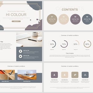 Morandi Clean Water-Color Report PowerPoint Template