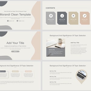 Morandi Clean Graduation Defense Report PowerPoint Template
