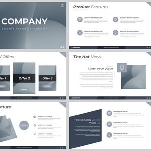 Moderne Grau Clean Business PowerPoint Vorlage