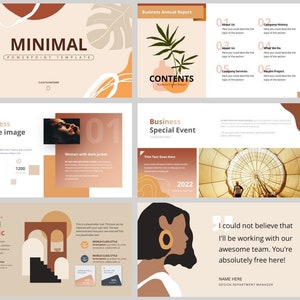 INS Style Advanced Abstract Line Visual Fashion Summary PowerPoint Template