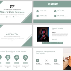 Minimal Clean Graduation Defense Report PowerPoint Template