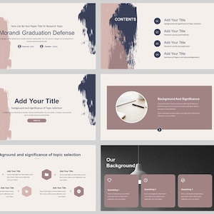 Morandi Clean Graduation Defense Report PowerPoint Template