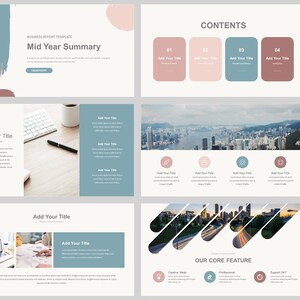 Minimal Clean Work Summary  PowerPoint Template