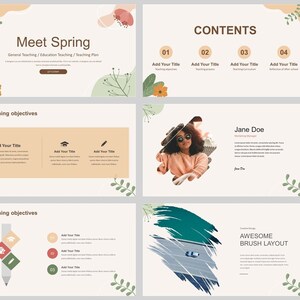 Minimal Clean Teaching Report PowerPoint Template