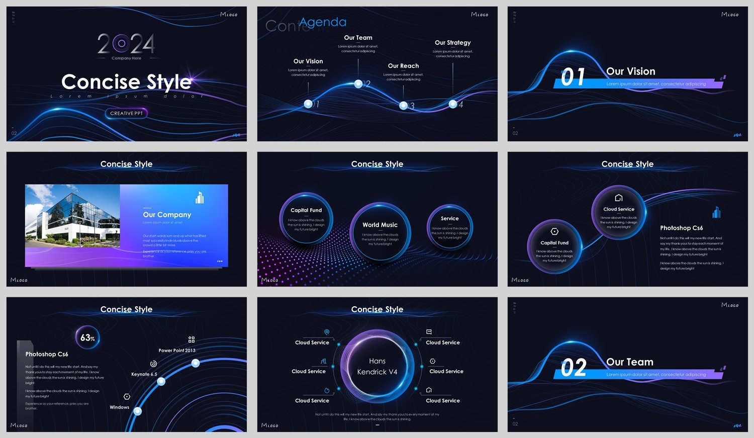 Modern Clean Science and Technology Business Powerpoint Template - Etsy
