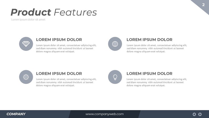 Modern Gray Clean Business Powerpoint Template - Etsy