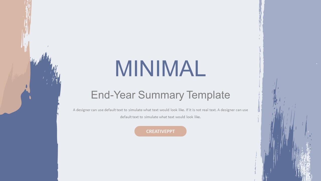 Minimal Clean Work Summary Powerpoint Template - Etsy