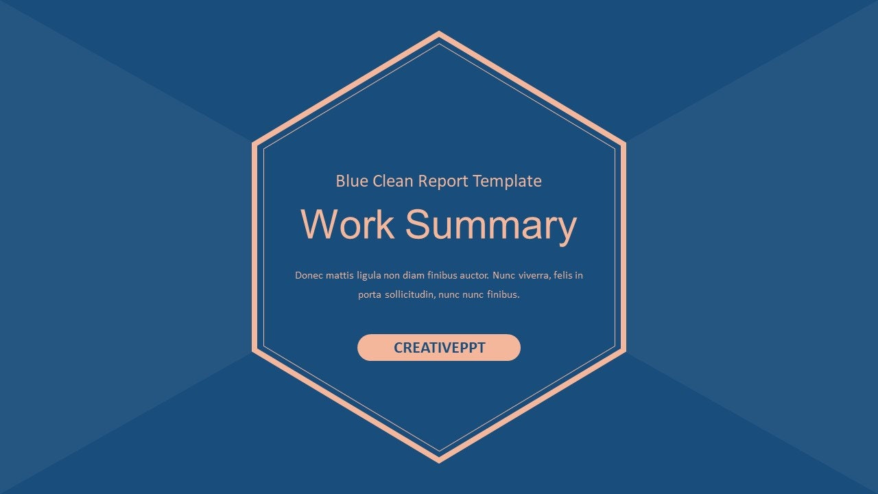 Minimal Clean Business Work Summary Powerpoint Template - Etsy