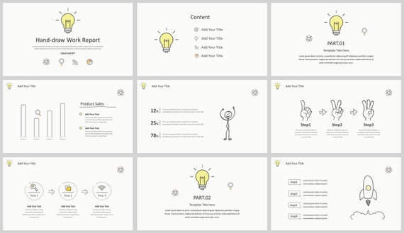 minimal-hand-drawn-powerpoint-presentation-template-etsy