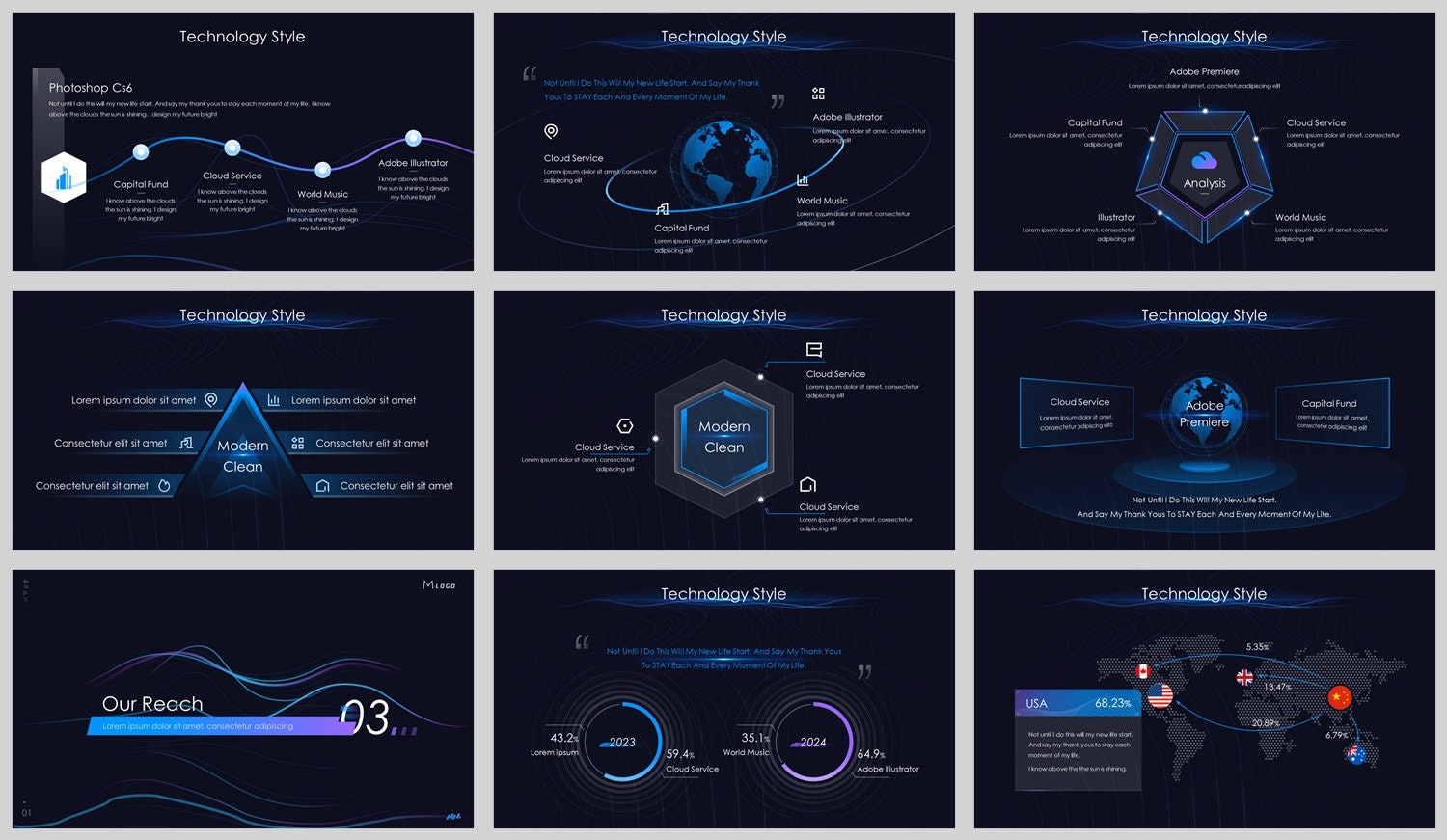 Modern Clean Science and Technology Business Powerpoint Template - Etsy