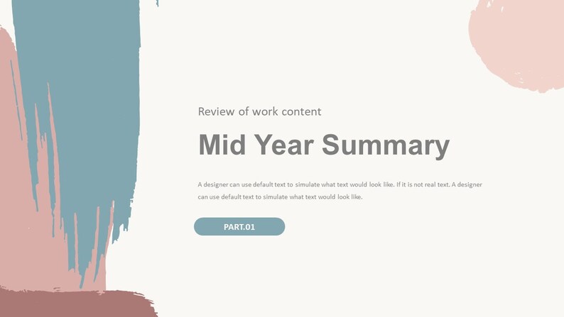 Minimal Clean Work Summary Powerpoint Template - Etsy