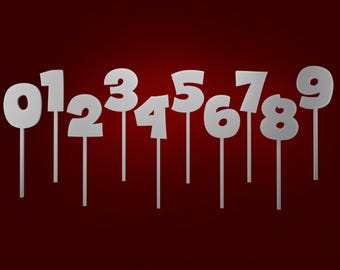 3D Numbers Cake Topper STL Files - Birthday Party (Digital Download)