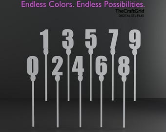 3D Numbers Cake Topper STL Files - Birthday Party (Digital Download)