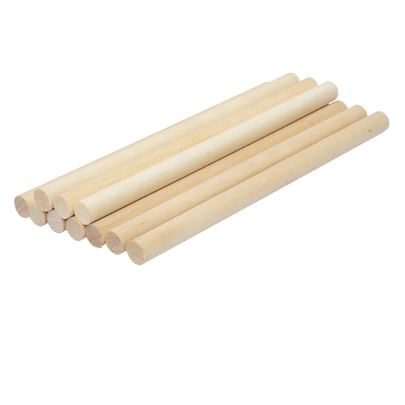 Wooden Dowel (2 sizes available) - Ideal for all Crafting Activities such as Macrame - Natural Wood