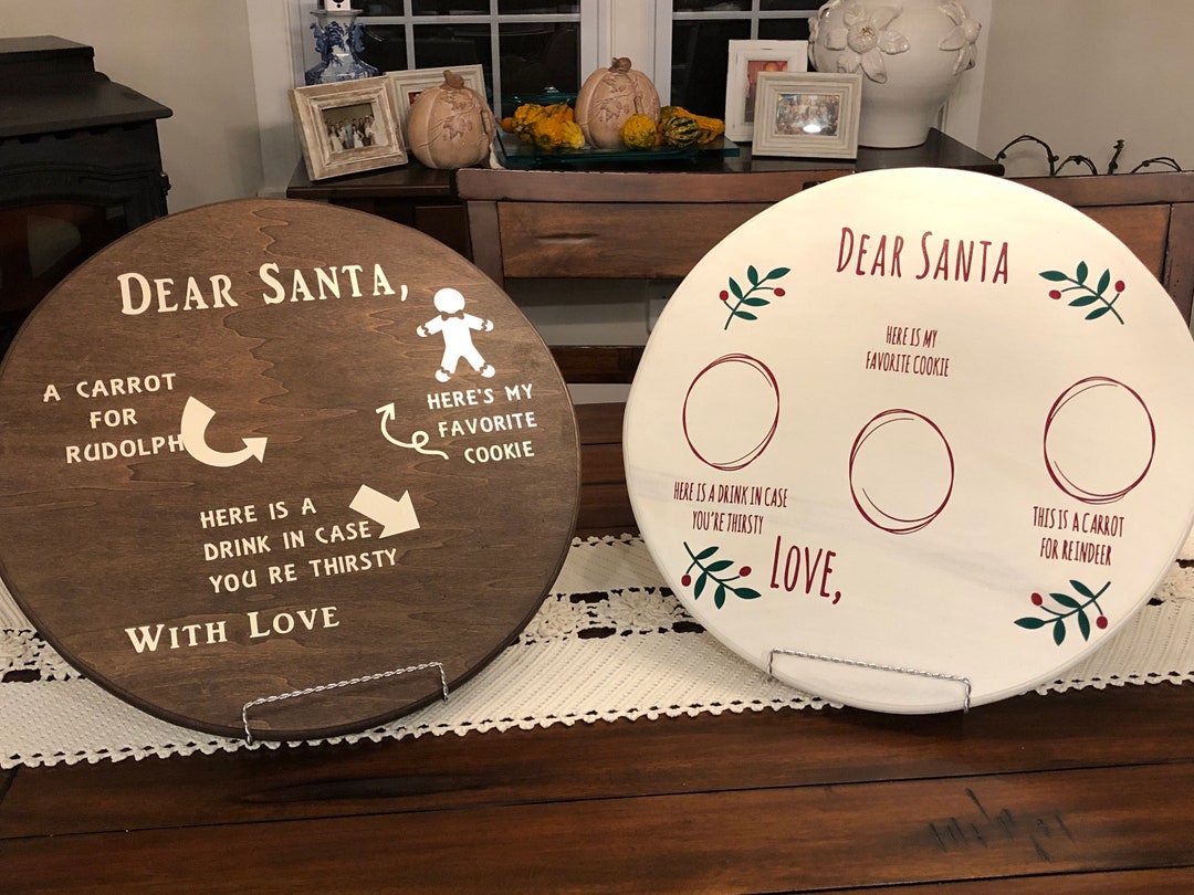 Wooden Cookie Tray for Santa Etsy