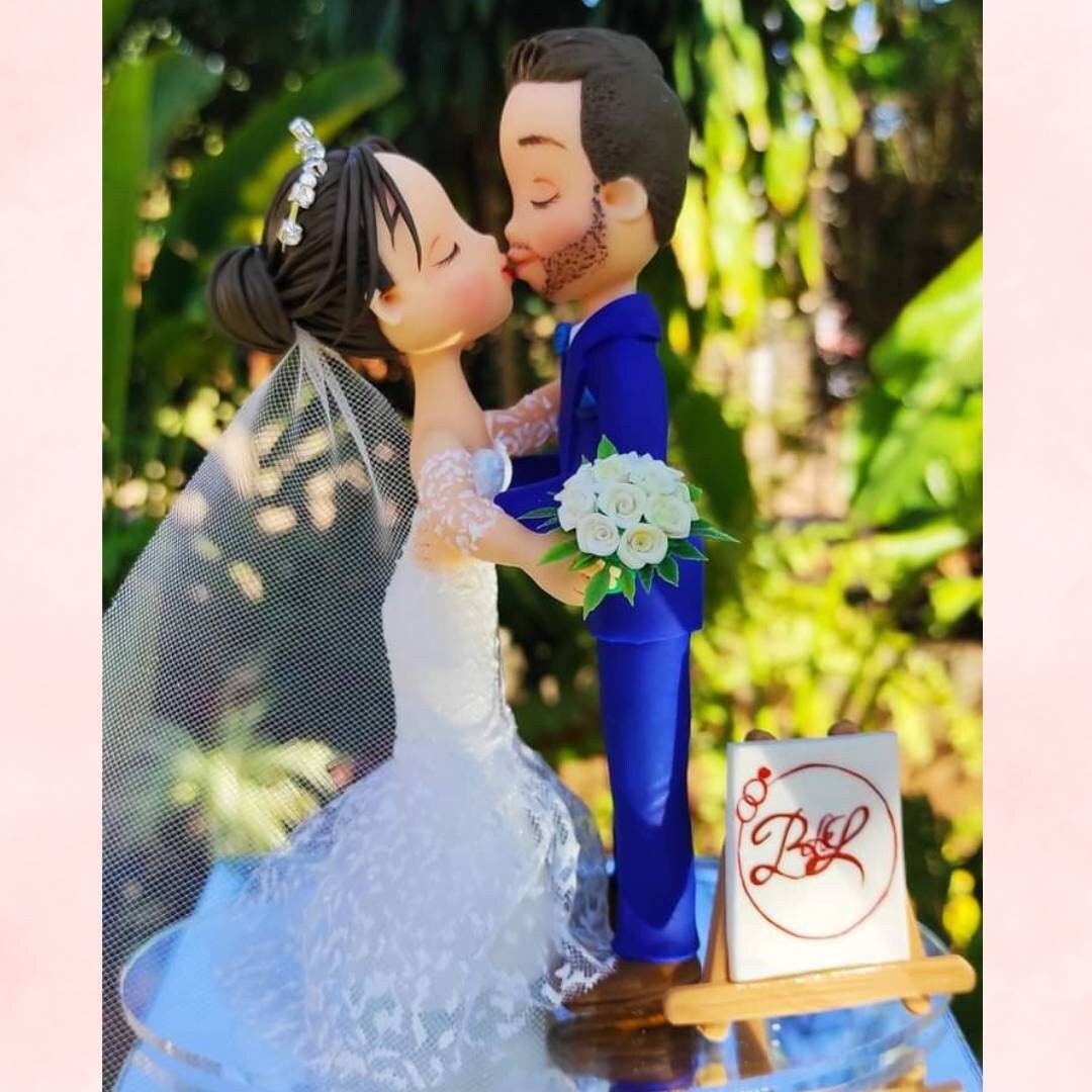 Bride and Groom Cake Topper, Cake Topper for Wedding, Custom Wedding ...
