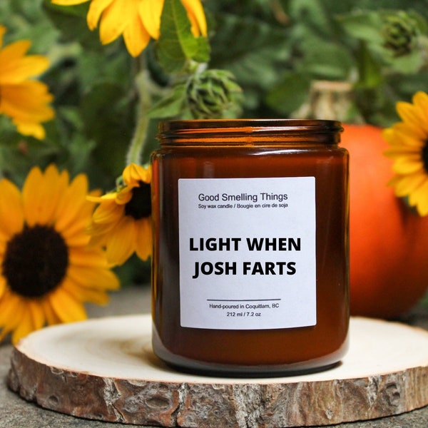 Farting Scented Soy Wax Candle | Custom Candle | Personalized Gift | Christmas Gift | Home Decor | Birthday Gift | Gift for him | Fall Scent