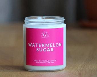 Watermelon Scented Soy Wax Candle | Mother's Day Gift Idea | Home Decor | Chandelle  | Birthday Gift Idea | Cinnamon Candle
