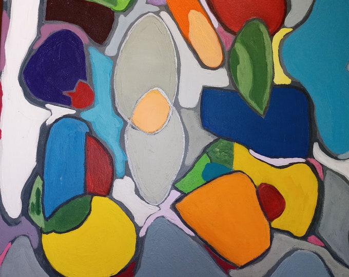 "BODEGÓN"- Cuadro bodegón abstracto. 80X60X1.5 cm.