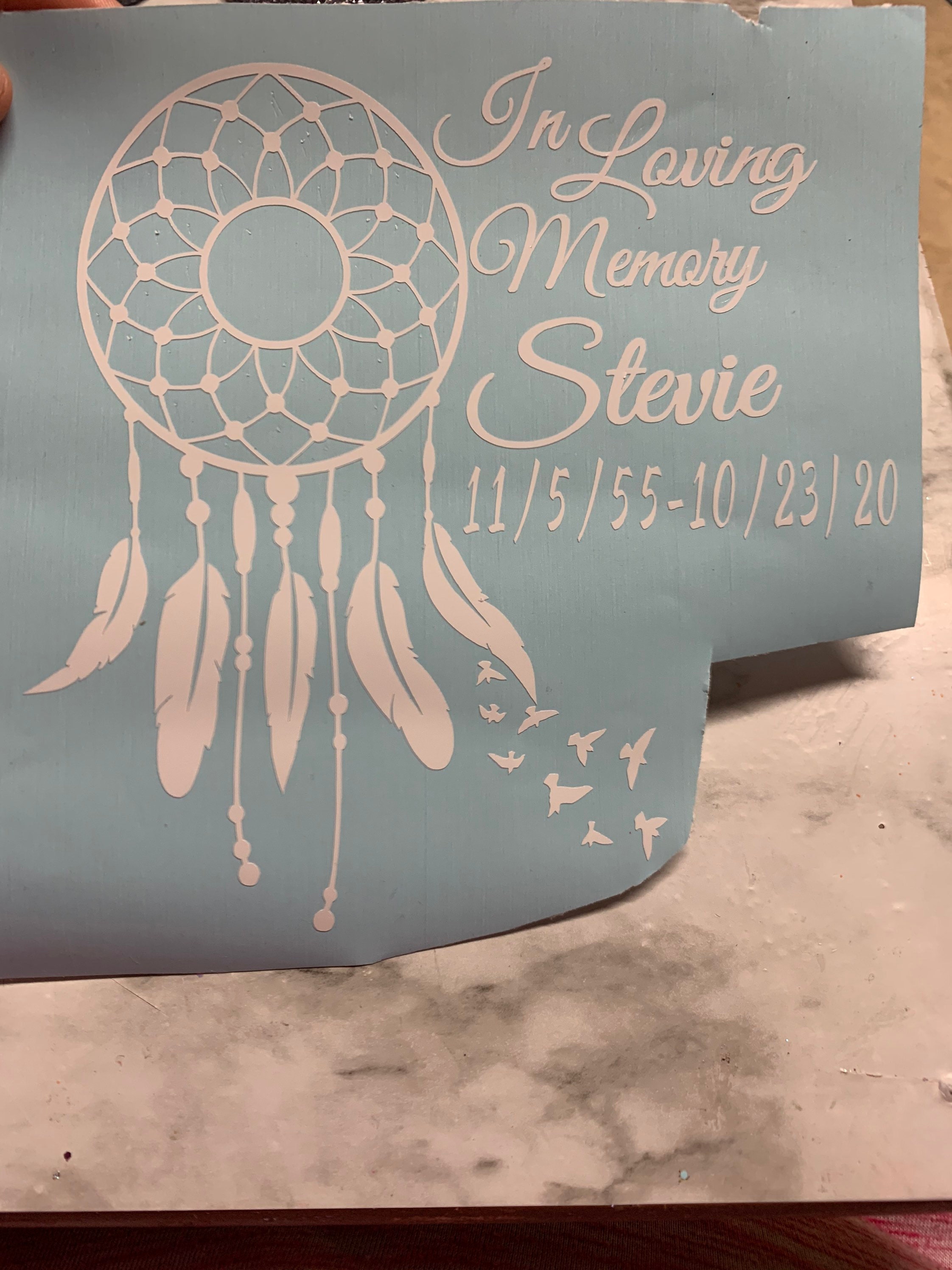 Dreamcatcher Decal/in Memory Of/ Decal/ Car Decal /dream Catcher in