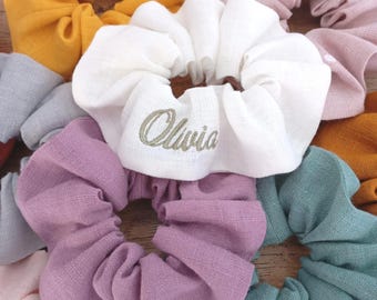 Elastico per capelli in lino, elastici per capelli in lino, elastico per capelli intrecciato in lino, molti colori, molti caratteri