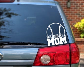 Baseball Mom or Dad Vinyl Decal, Custom Player's Name and number, Sports Parents