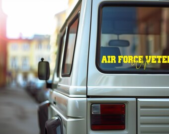Air Force Veteran Wife Vehicle Vinyl Decal, Veteran Wife, Armed Forces Spouse