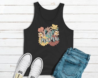 Fur Mom, Pet Mom, Paws, Sunflowers Tank Top