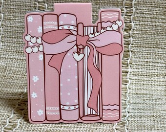 Marque-pages magnétiques, accessoires de lecture faits main avec aimant plat, forte adhérence, amoureux des livres, jolis motifs roses pour filles