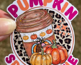 Ambiance Automnale, Amateurs De Latte À La Citrouille Et Épices, Ambiance Saison D'automne, Stickers Automne Mignons, Tout À La Citrouille Épicée, Bonjour L'automne