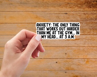 Anxiety Alert, Overthinking, Anxious Adventures, Stress Express Sticker