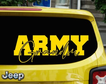 Army Grandma / Nana Vinyl Vehicle Decal – Soldier Support Badge – Military Family Pride