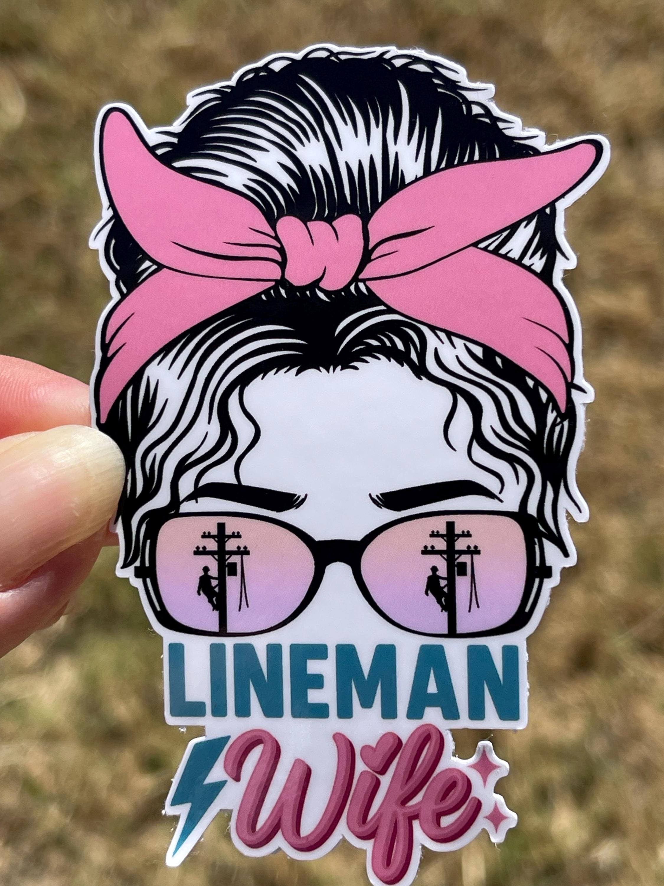 Messy Bun Lineman's Wife, Line Worker Spouse, Lineman Wife, Blue Collar ...