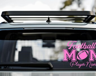 Football Vinyl Decal, Custom Player Name, Sports Mom and Dad, Friday Night Lights, Team Spirit Pride
