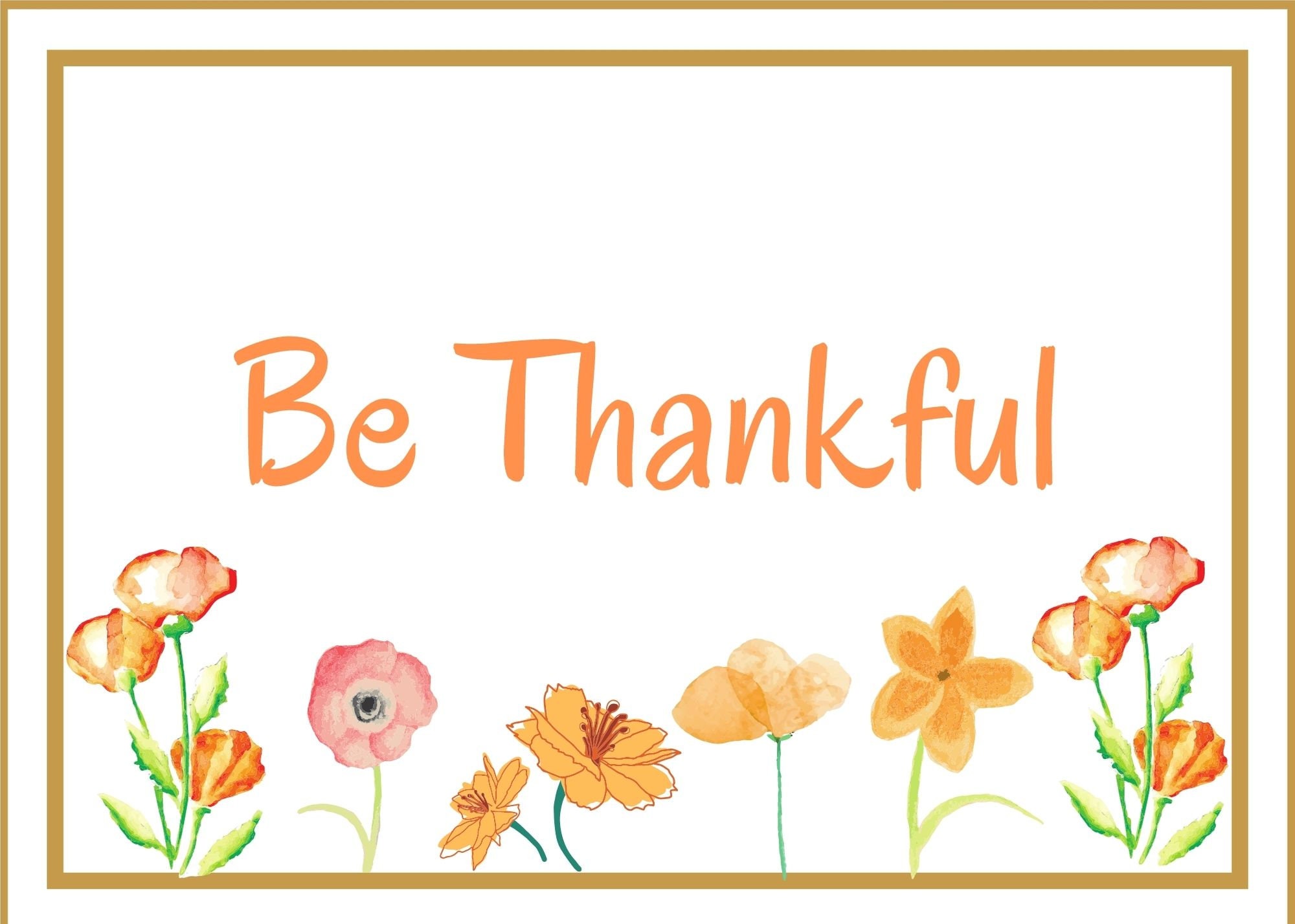 Thankful Greeting Cards blank inside set of 3 DIY | Etsy